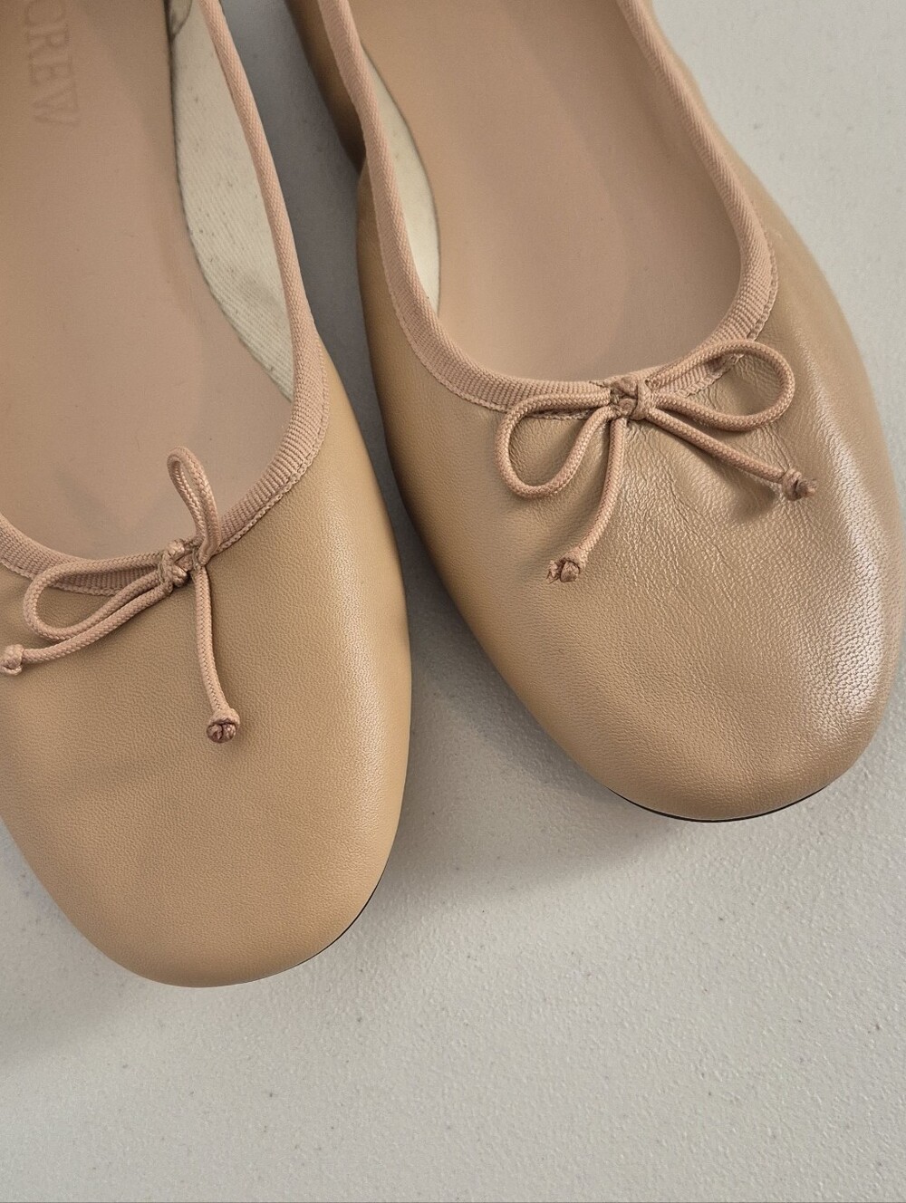 J. Crew Andi Leather Ballet Flats With Bow Detail In Roasted Pecan - Size 10.5 - Picture 9 of 15